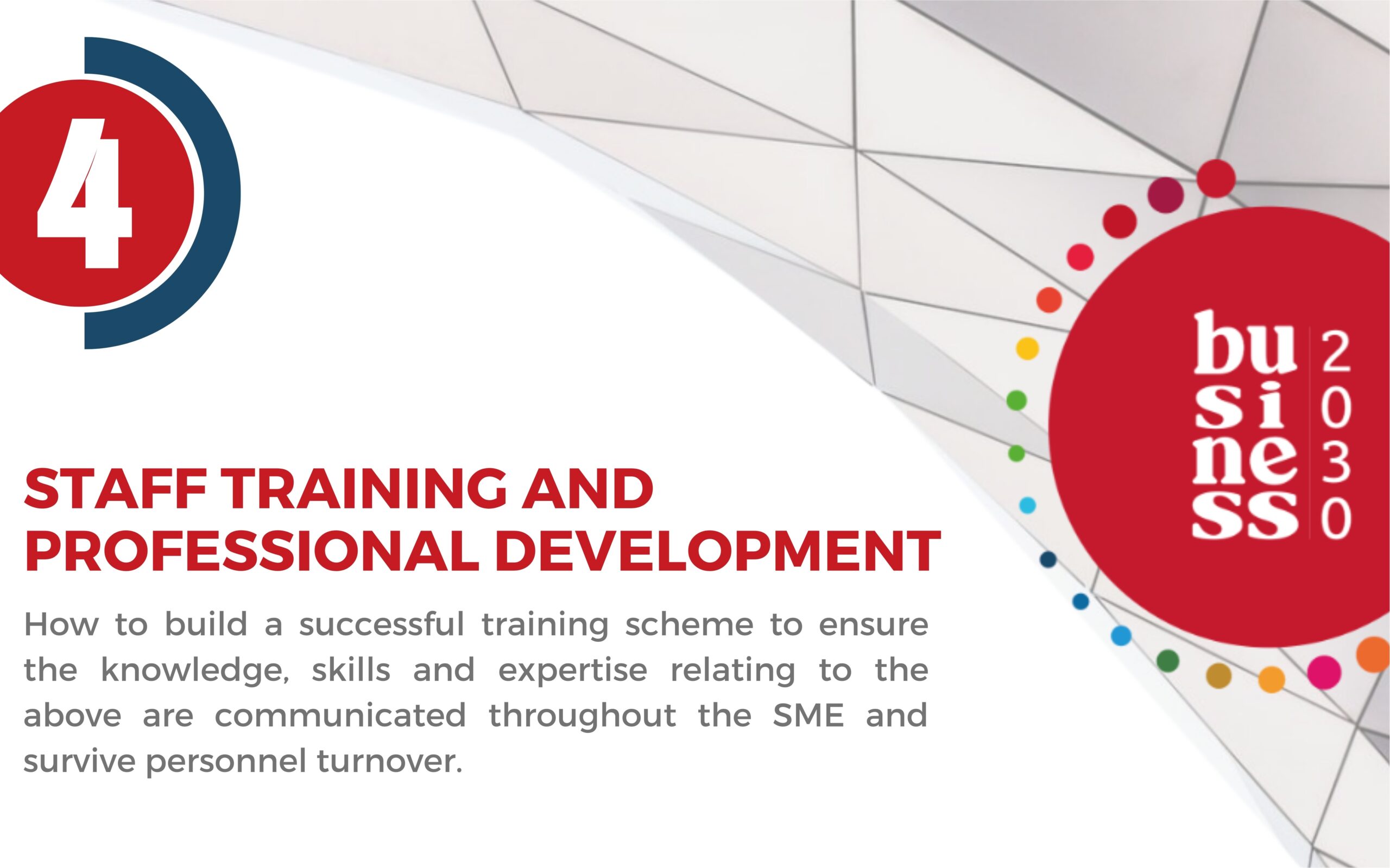 4. Staff training and professional development